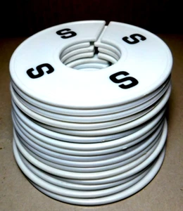 Unbranded~White Round Clothing Rack Size Dividers Plastic 16 Total Rings - Photo 1 sur 21