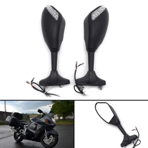 LED Turn Signals Side Mirrors 2pcs Integrated Fit For CBR600 F4 1999-2006 - Picture 1 of 19