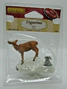 2005 LEMAX Village Figurine FAWN with BUNNY, New In Package - Picture 1 of 3