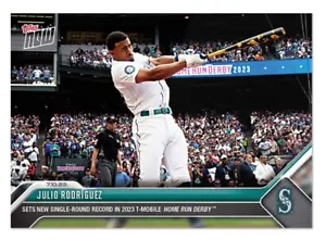 2023 Topps Now Julio Rodriguez Sets New Single-Round Record In 2023 HR Derby - Picture 1 of 2