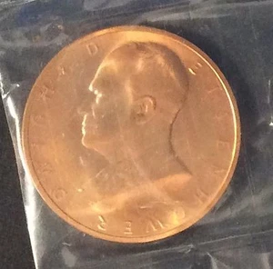 PRÄSIDENT EISENHOWER 1953 Einweihungsmedaille Medaille versiegelt Original Tasche - Bild 1 von 2