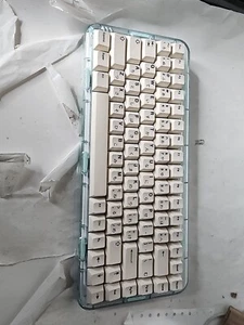 MelGeek C1 Mojo84 Plastic Transparent Mech Keyboard Pink Switches READ - Picture 1 of 5