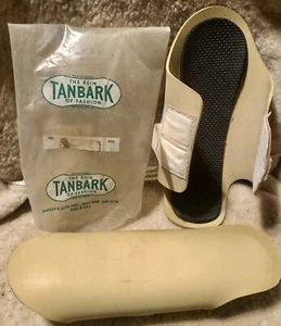 TanBark Brand Equine Leg Protective Boots. Open Front, Neoprene Inner Layer #257 - Picture 1 of 3