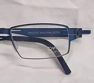 OVVO Optics 2753 Navy Blue Handmade Titanium Frames 46/17/135 - Picture 1 of 7