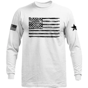 Distressed US Flagge American Pride USA Patriot Patriotisch Langarm - Bild 1 von 17