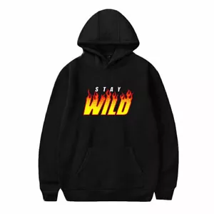 Ben Azelart Stay Wild Print Pullover Sweatshirt Mens Womens Casual trend Hoodie* - Picture 1 of 3