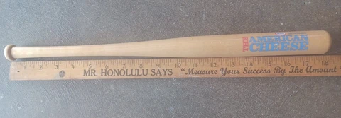 MINOR LEAGUE KRAFT CHEESE RARE Mini Bat 18 INCHES Cover