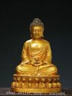 11.4'' Old Tibet Buddhism Bronze Gilt Shakyamuni Amitabha Buddha Statue