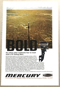 Vintage 1967 Full Page Print Advertisement - Mercury Marine- Bold - Bild 1 von 1