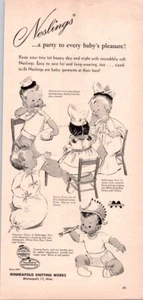 Anuncio impreso Neslings 1952 prendas de bebé para niños de día y de noche en fiesta - Imagen 1 de 1