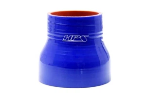 HPS 2-3/8" > 3" ID x 3" Long 4-ply Reinforced Silicone Reducer Coupler Hose Blue - Picture 1 of 2
