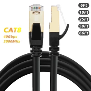 Super Speed 40Gbps Cat 8 Ethernet RJ45 Cable Patch LAN Network Gold Plated Lot - Picture 1 of 11