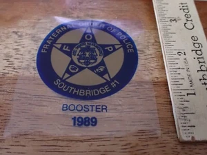 SOUTHBRIDGE MASSACHUSETTS POLICE DECAL 1960S BX V #8 - Picture 1 of 1