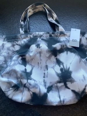 Nordstrom BP Black & White Tie Dye Mini Small Tote Bag Twill NWT 🎁 - Image 1 of 4