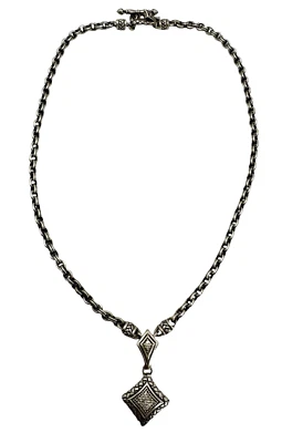 Scott Kay Sterling Silver Pave Diamond Weave NEcklace 16.5 Inch - Image 1 of 4