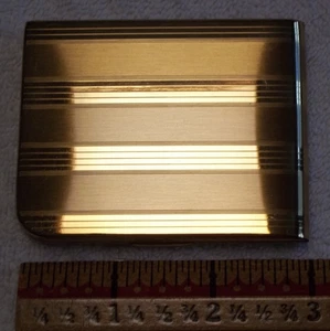 Gold Tone Vintage Make Up/Powder Mirror Compact ELGIN AMERICAN Made in USA - Picture 1 of 22