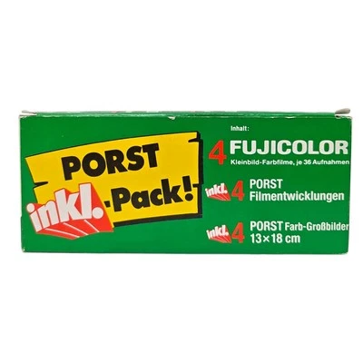 4 Fujicolor CN 135 Super HR II 36 Kleinbild Farbfilm Porst Pack MHD Abgelaufen  - Bild 1 von 4