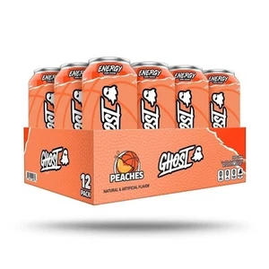 Ghost Energy Drink Peaches 16 oz SHIPS TODAY (Pack of 12) - Picture 1 of 4