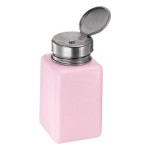 Solvent Alcohol Dispenser 180ml Push Down Liquid Dispenser Pump Pink - Picture 1 of 7