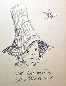 Jean Tamburine ALMOST BIG ENOUGH Signed with Drawing 1963 - Imagen 1 de 2
