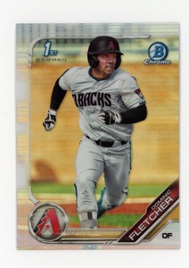 2019 Bowman Chrome Draft DOMINIC FLETCHER Rookie Card RC REFRACTOR #BDC-35