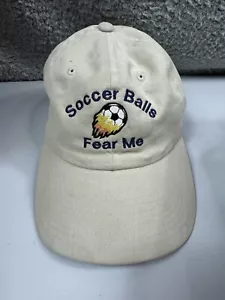 Yupoong Fußball Papa Mütze Kappe "Soccer Balls Fear Me" 100% Baumwolle Riemen hinten - Bild 1 von 6