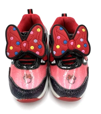 Minnie Mouse Toddler Girls Size 7 Light Up Red Tennis Shoes - Image 1 of 4