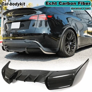 Carbon Heckiffusor Heck Diffusor Spoiler Heckansatz für Tesla Model Y 2019-2023 - Picture 1 of 14