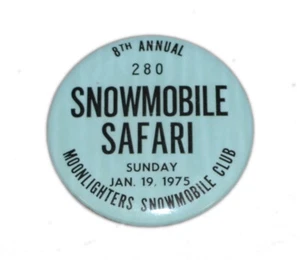 Brooks Minnesota Moonlighters Snowmobile Club 1975 octavo botón anual trasero 5 - Imagen 1 de 2