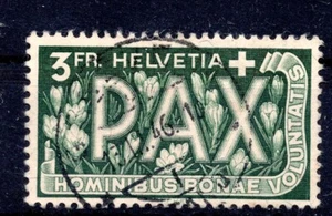 Suiza 1945 Pax 3 fr. En muy buen estado + usado - Imagen 1 de 1
