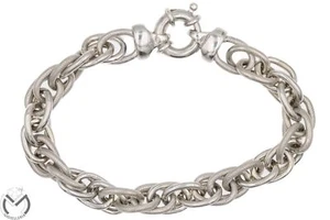 Bracciale in argento 925 anelli misti -652/VE- - Foto 1 di 4