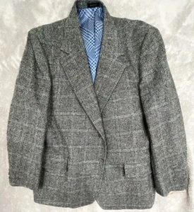 WOOLRICH Herren Blau Fensterscheibe 100% WOLLE Sport Mantel Anzug Sakko Blazer 50 - Bild 1 von 7