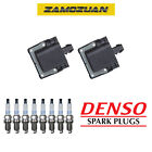 Ignition Coil & Denso Platinum TT Spark Plug 8PCS Set for 90-97 Lexus LS/SC 400