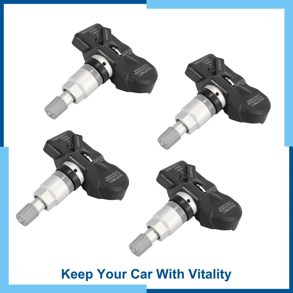 Pack (4) 36106798872 Tire Pressure Sensor TPMS Sensor for BMW 650i 2014-2018 - Image 1 of 4