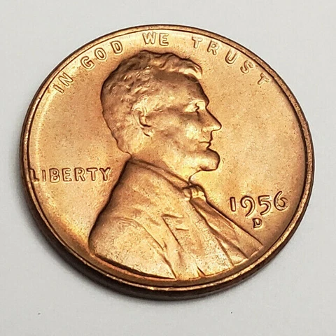 1956 D Lincoln Wheat Cent / Penny  *EXTREMELY FINE OR BETTER*  **FREE SHIPPING** Cover