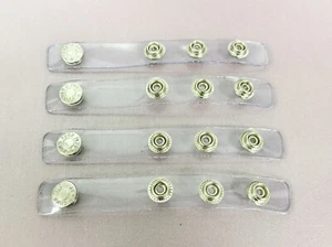PVC Clear Kilt Extension Extender Kilt Vest Choker Belt Snap Bikers Set of 4 - Picture 1 of 14