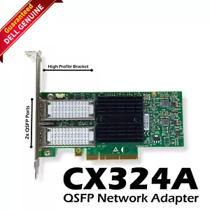 Dell Mellanox CX324A 40GB 2x Port CONNECTX-3 QSFP Full Height Network Card YHMMM - Picture 1 of 10