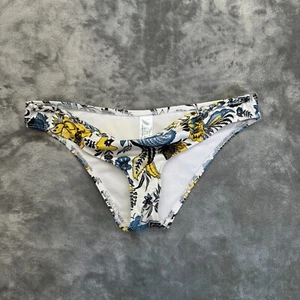 ASOS Swim bikini bottom womens size 6 floral white yellow blue beach surf - Picture 1 of 9
