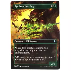 4x Reclamation Sage Borderless Foundations Uncommon Playset M/NM Green Creature - Picture 1 of 3