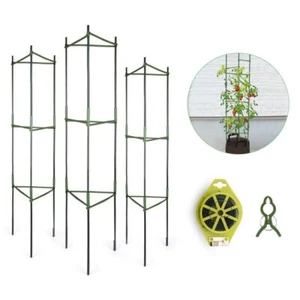 Tomato Plant Support Cages Stakes Trellis Climbing Vines Vegetables 3 PACK - Picture 1 of 7