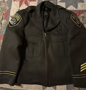 Vintage California Department Of Corrections uomo poliestere taglia 36 S molto raro - Foto 1 di 10