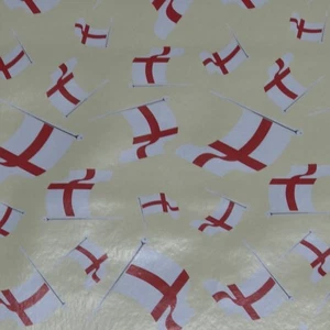 England Flags PVC Plastic Fabric Waterproof Tablecloth Crafts St.Georges 54" - Picture 1 of 3