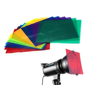 9 Pack Color Correction Gel Light Filter for Lamp Headlight Photo Studio Strobe - Picture 1 of 6