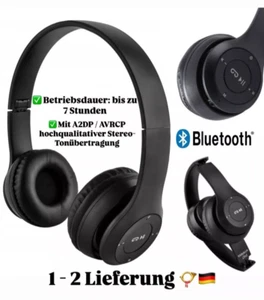 Drahtlose Bluetooth Kopfhörer mit Over-Ear Kopfhörer p47 -Mikrofon MP3 - Bild 1 von 11