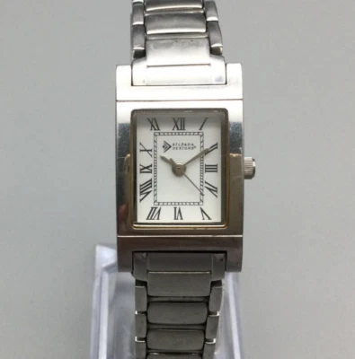 Reloj Tank Mujer Silpada Designs 19mm Tono Plata Batería Nueva 6.75" Foto 1 de 4