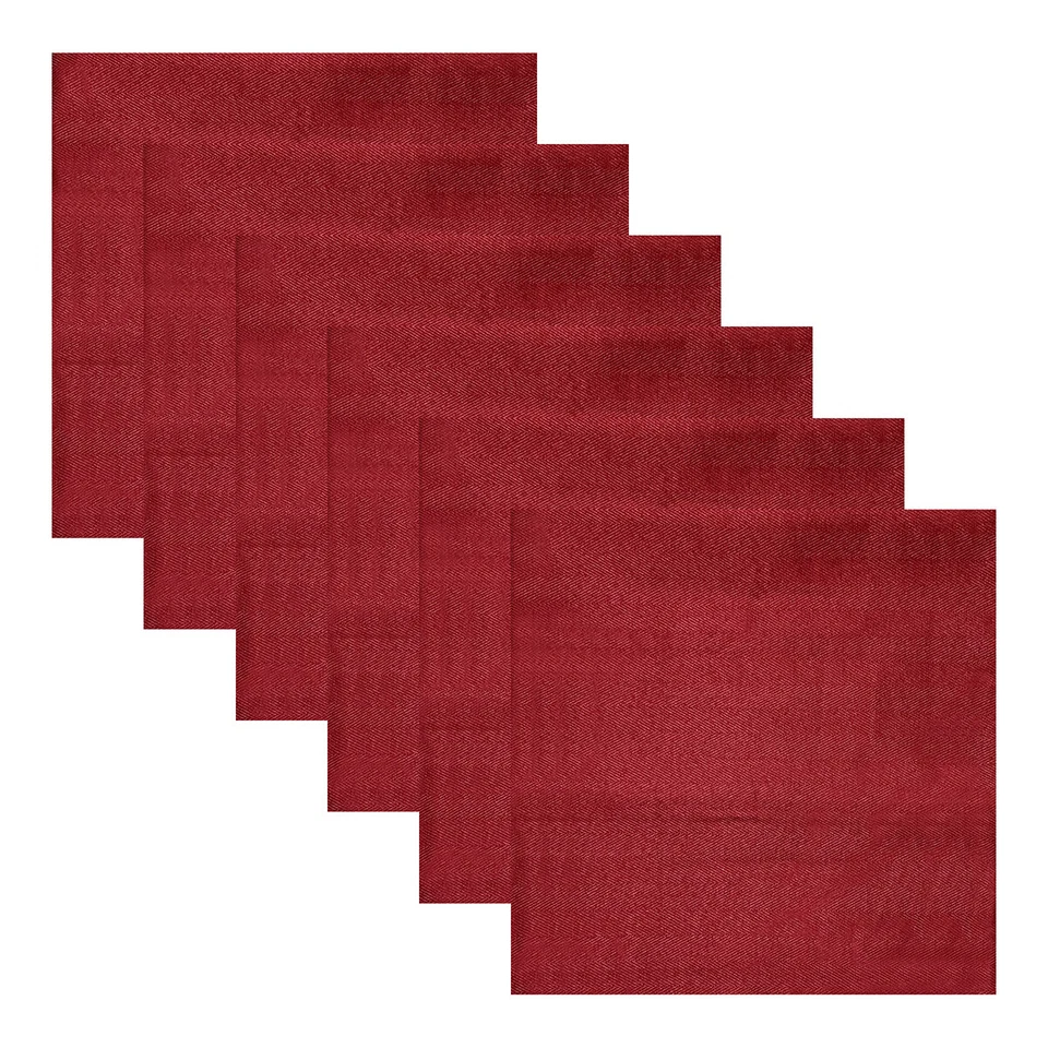 Ralph Lauren Holiday Dinner Napkins Set 6 Herringbone Christmas - Image 1 of 1