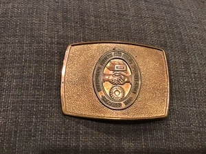International Molders Allied Workers Union AFL CIO Vintage Belt Buckle Iron - Picture 1 of 2