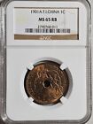French Indochina 1 Cent 1901A NGC MS 65 RB