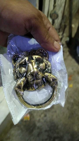 Brass Lion Mouth Door Knocker | Home Decor | Door Decor | Lion Door Knocker Cover