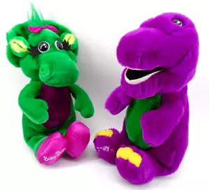 Vintage Barney Plush and Baby Bop 1992 Stuffed Animal VTG Barney and Friends - Picture 1 of 17
